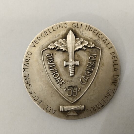 Generale Mario Vercellino, Medaglia commemorativa Divisione Cagliari